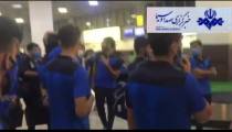 خداحافظی فرهاد مجیدی از بازیکنان استقلال در فرودگاه