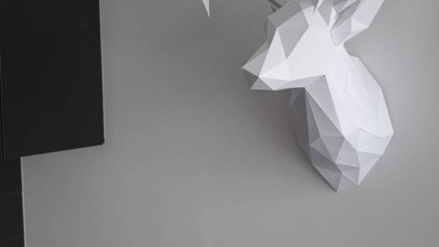 ساخت تابلو سه بعدی گوزن با کمترین امکانات